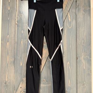 Under Armour Women's Black and Light Gray Leggings